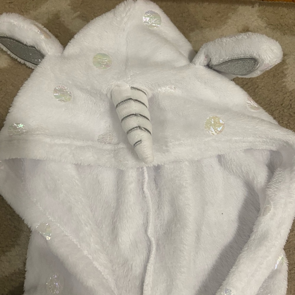 Justice Girls White Unicorn Fleece Set
